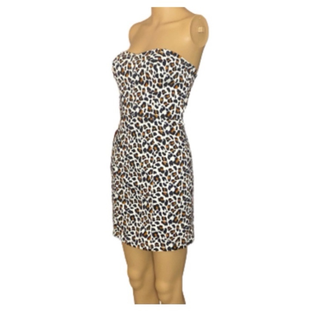 Volcom leopard strapless dress size 3